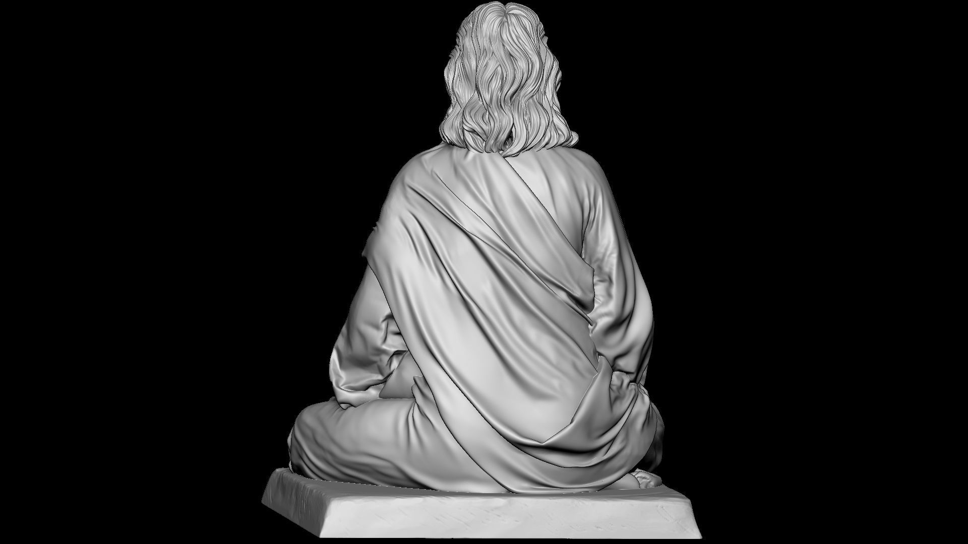 Jesus Statue v10  3D print model_16