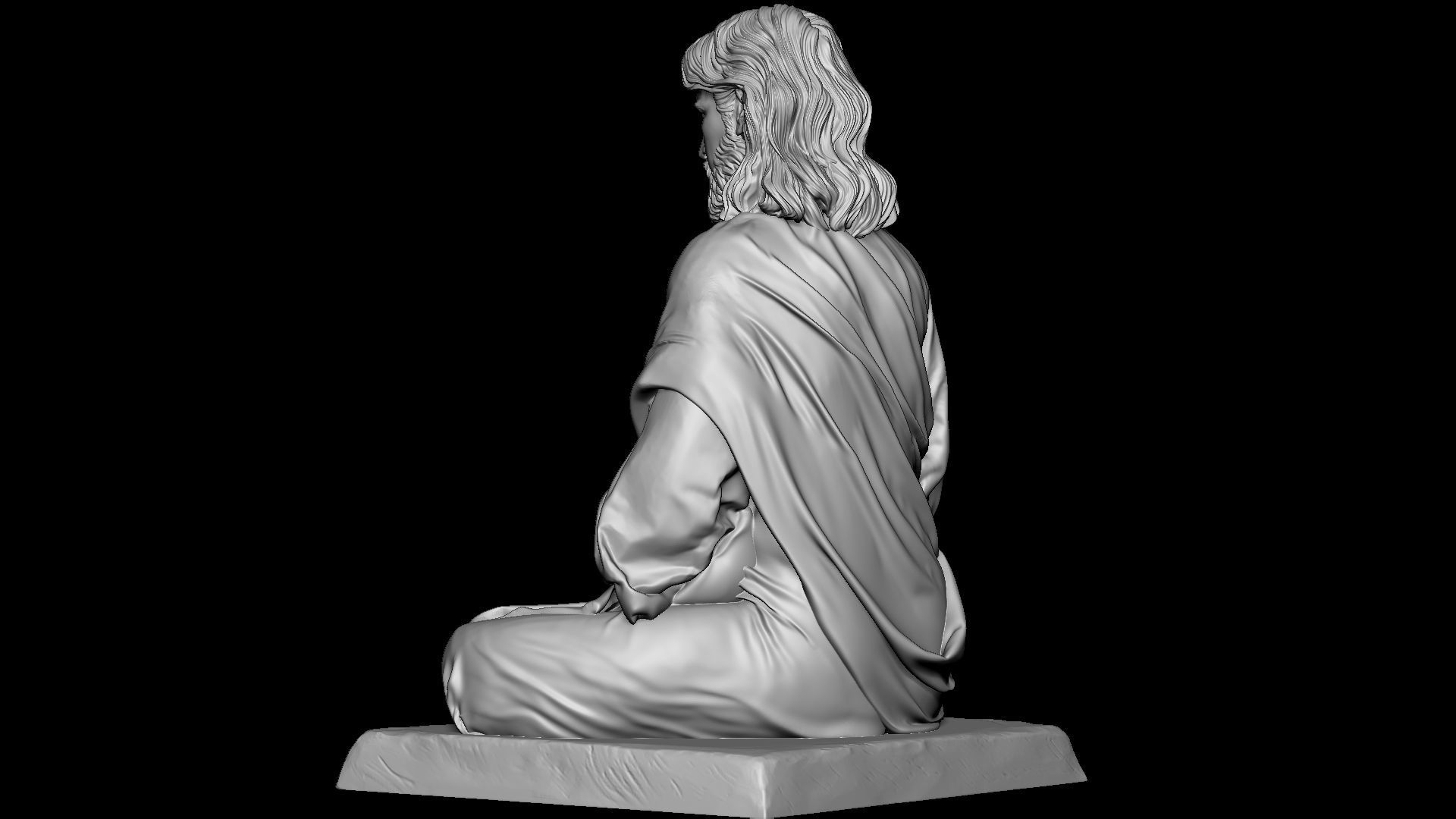 Jesus Statue v10  3D print model_12