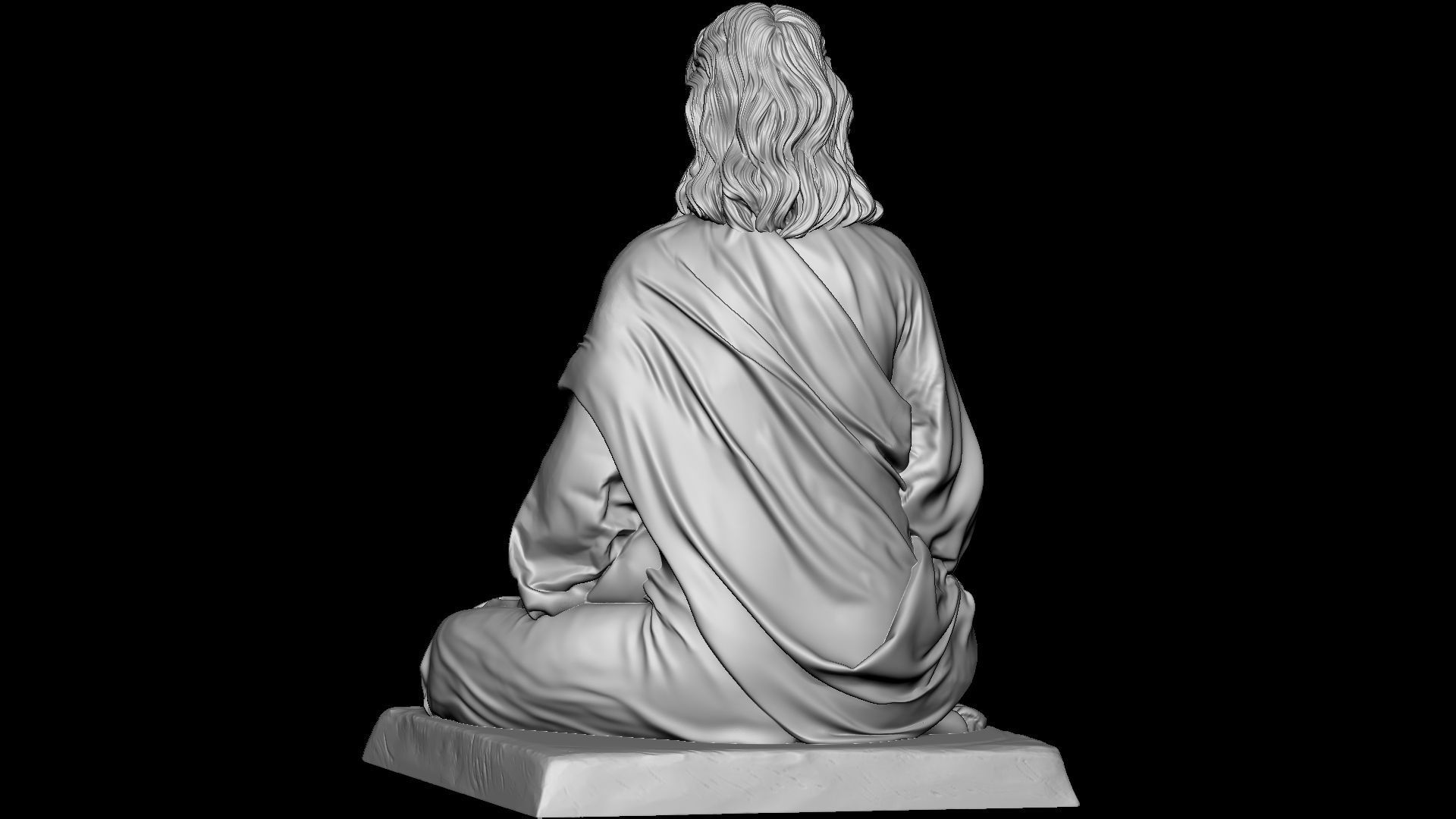 Jesus Statue v10  3D print model_15