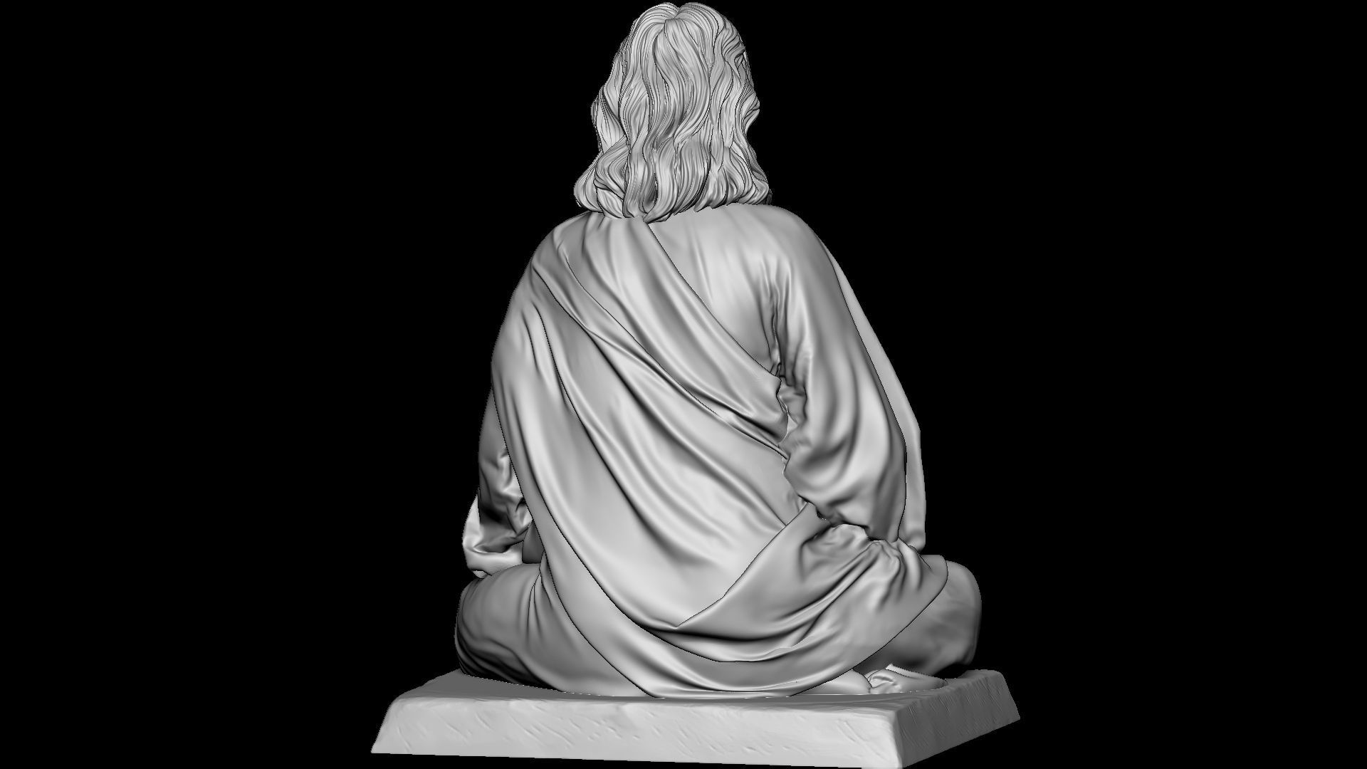 Jesus Statue v10  3D print model_19