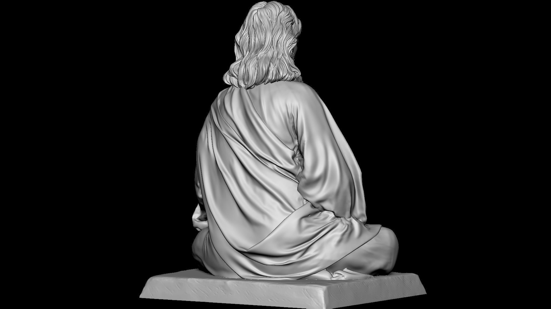 Jesus Statue v10  3D print model_21