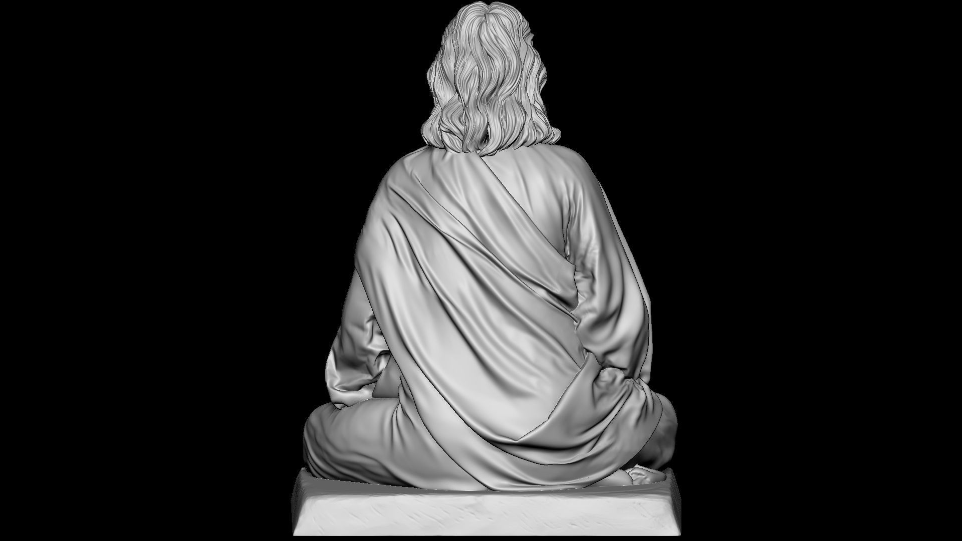 Jesus Statue v10  3D print model_18