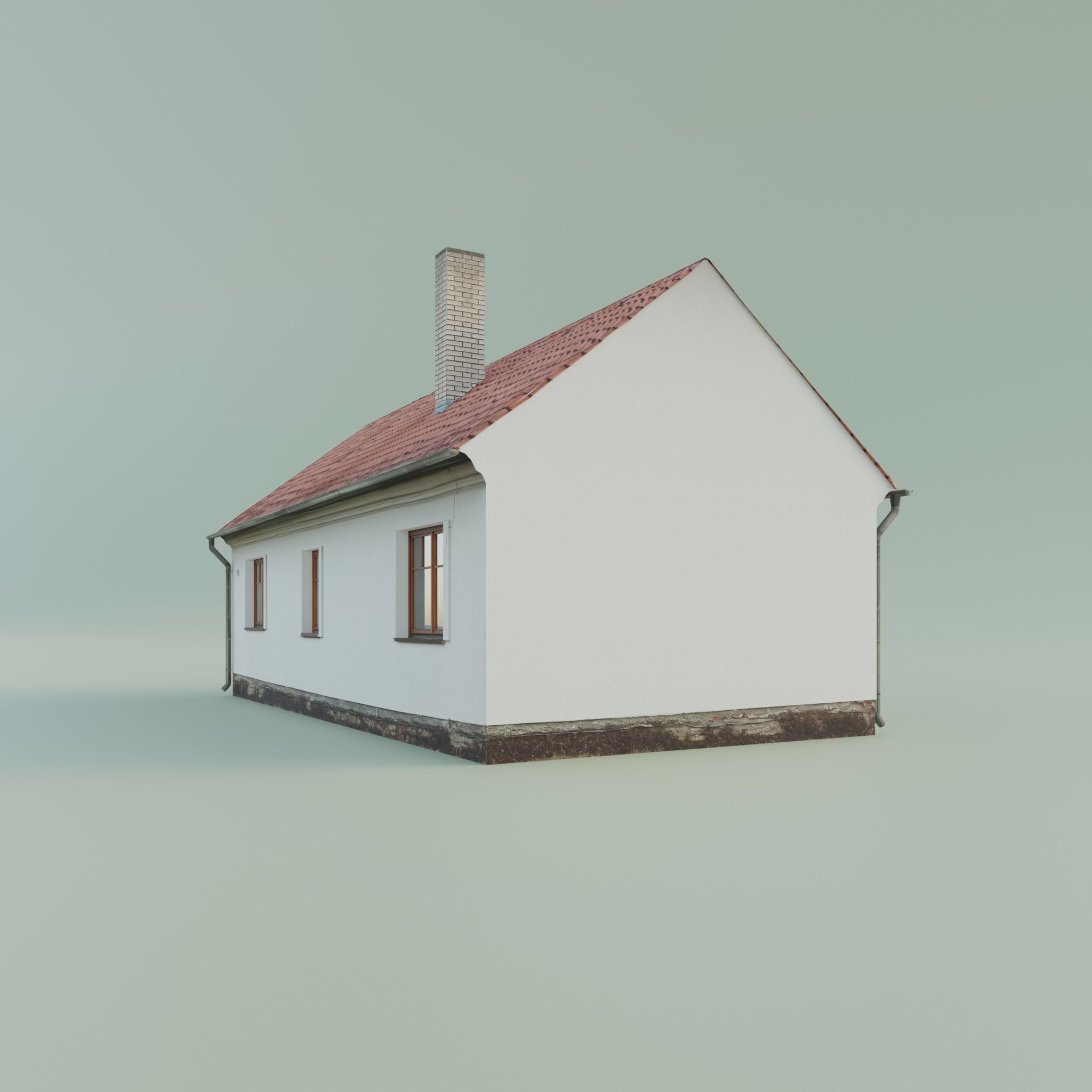 House low-poly realistic Low-poly 3D model_3