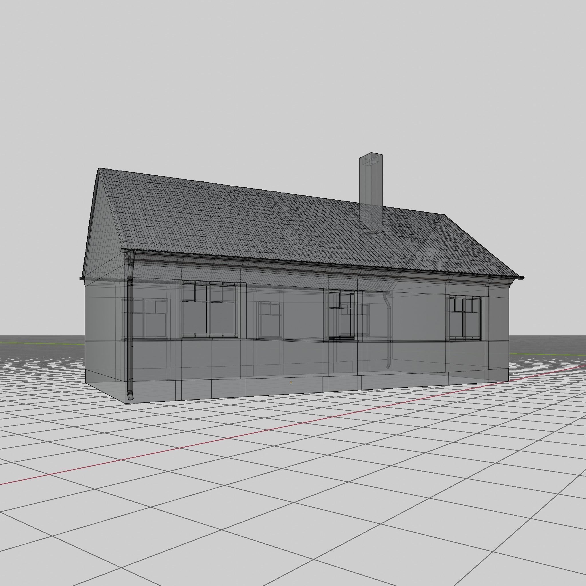 House low-poly realistic Low-poly 3D model_9