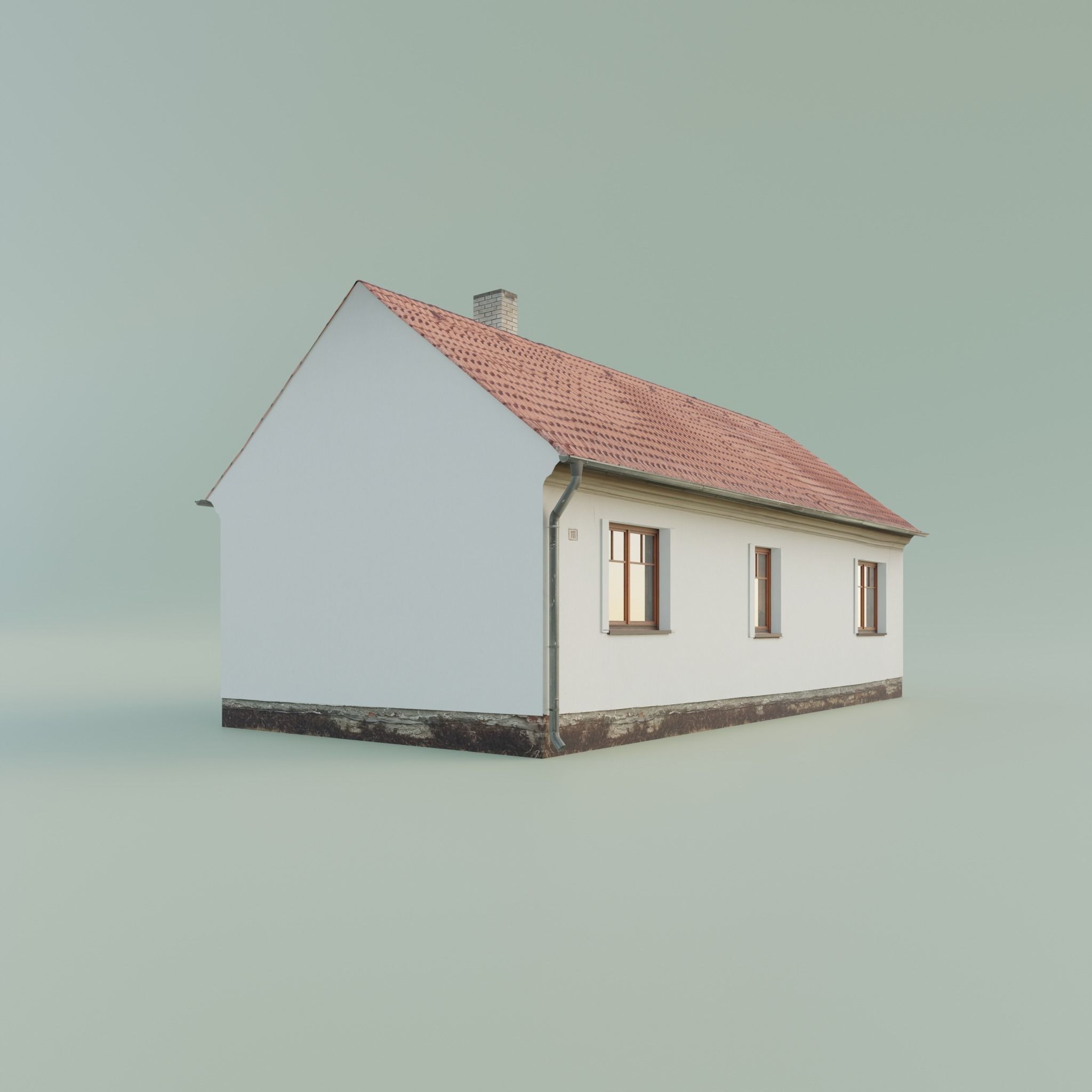 House low-poly realistic Low-poly 3D model_4