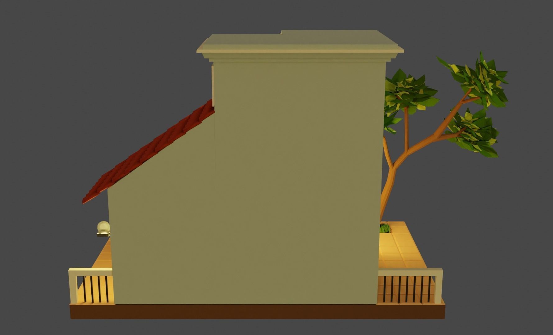 Low Poly Tiny House Low-poly 3D model_11