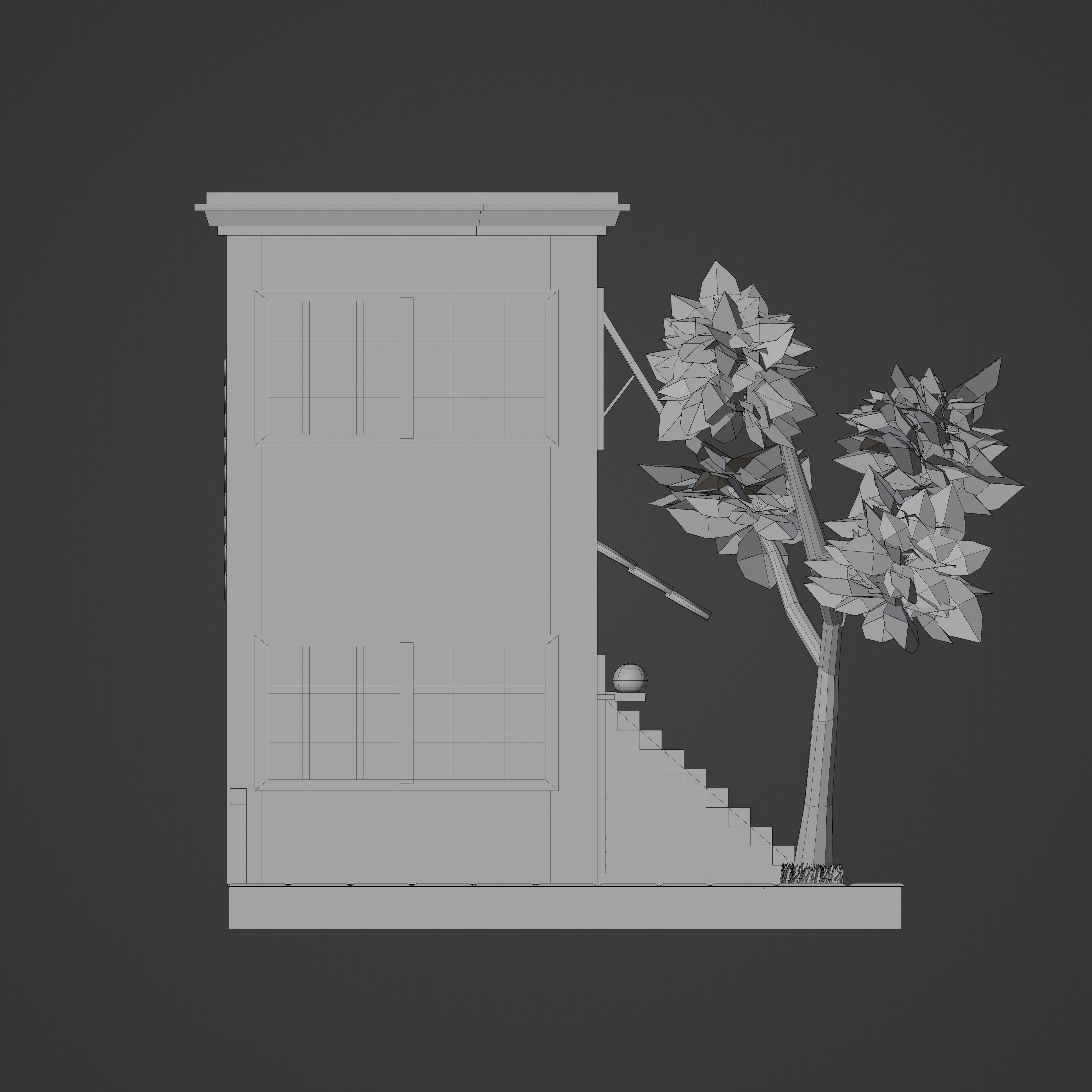 Low Poly Tiny House Low-poly 3D model_15