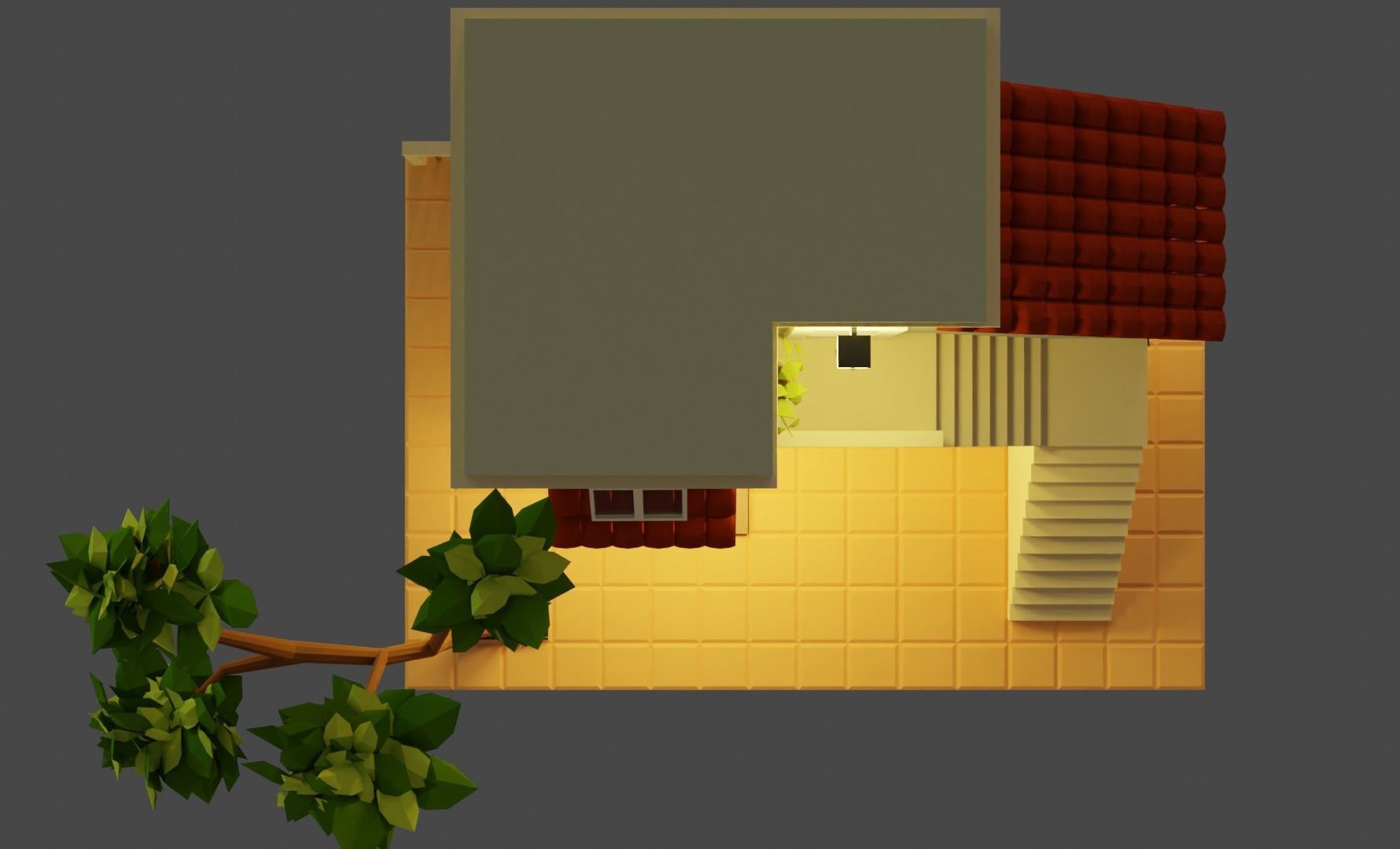 Low Poly Tiny House Low-poly 3D model_12