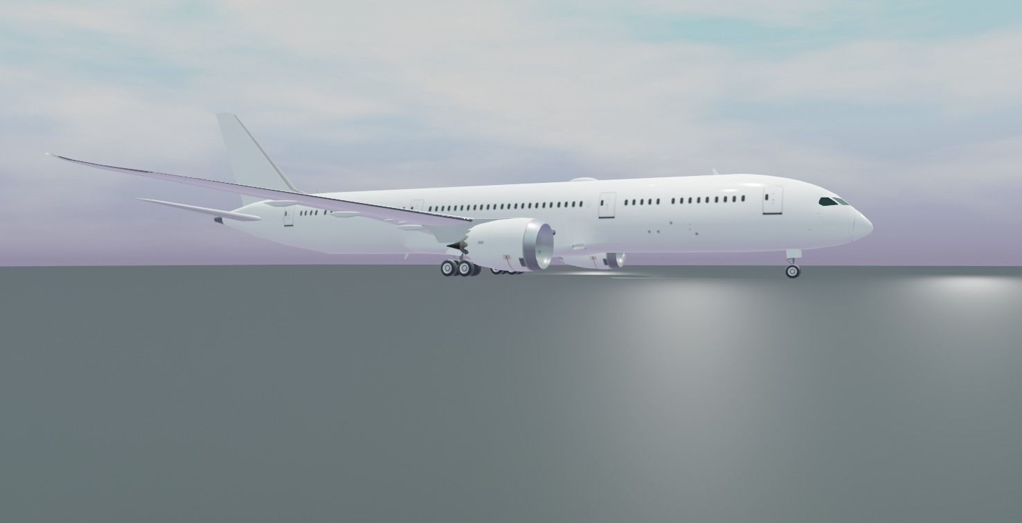 3D model Boeing 787- 9 Dreamliner Low poly 3D Model Generic livery VR ...