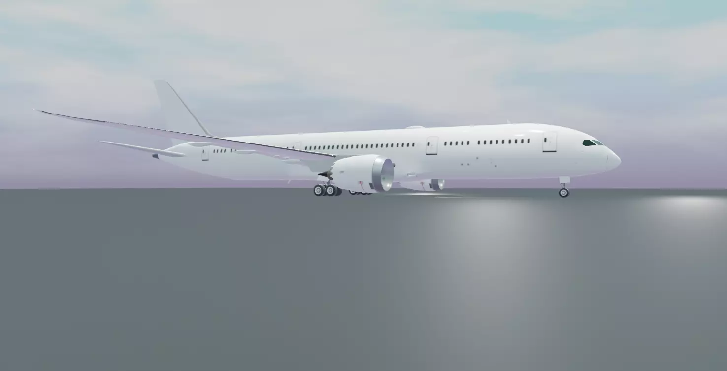 Boeing 787- 9 Dreamliner Low poly 3D Model Generic livery Low-poly 3D model_0