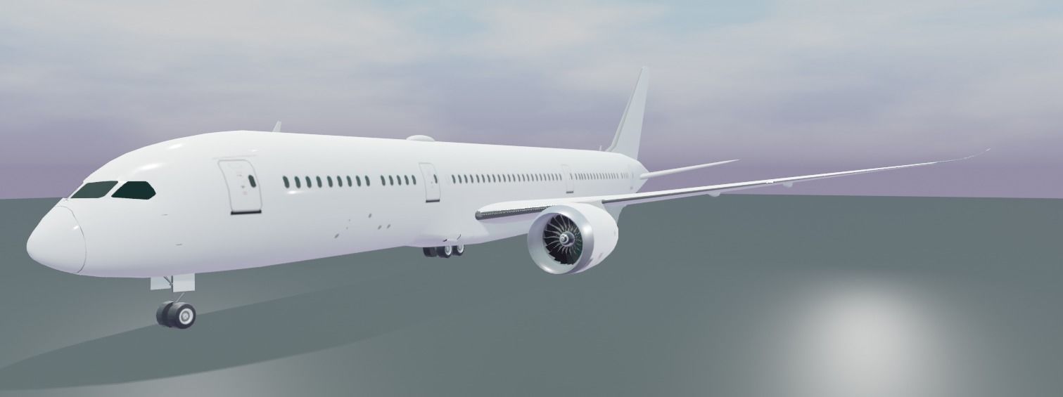 Boeing 787- 9 Dreamliner Low poly 3D Model Generic livery Low-poly 3D model_1