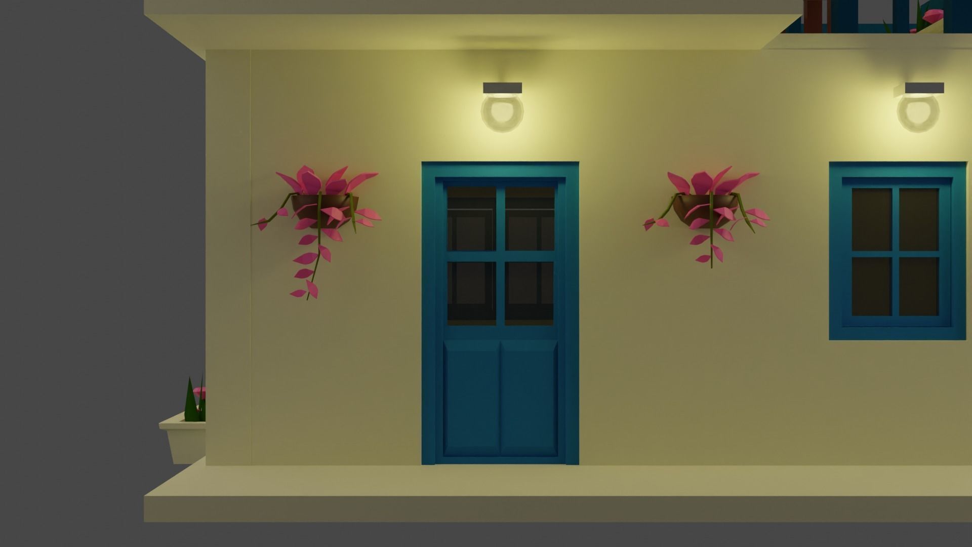 Low Poly Greece House Low-poly 3D model_14