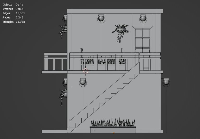 Low Poly Greece House Low-poly 3D model_16