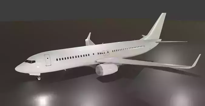 Boeing 737-800   3D model Generic livery Low Poly