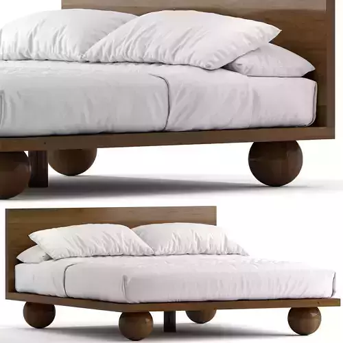 Yoko wooden king bed