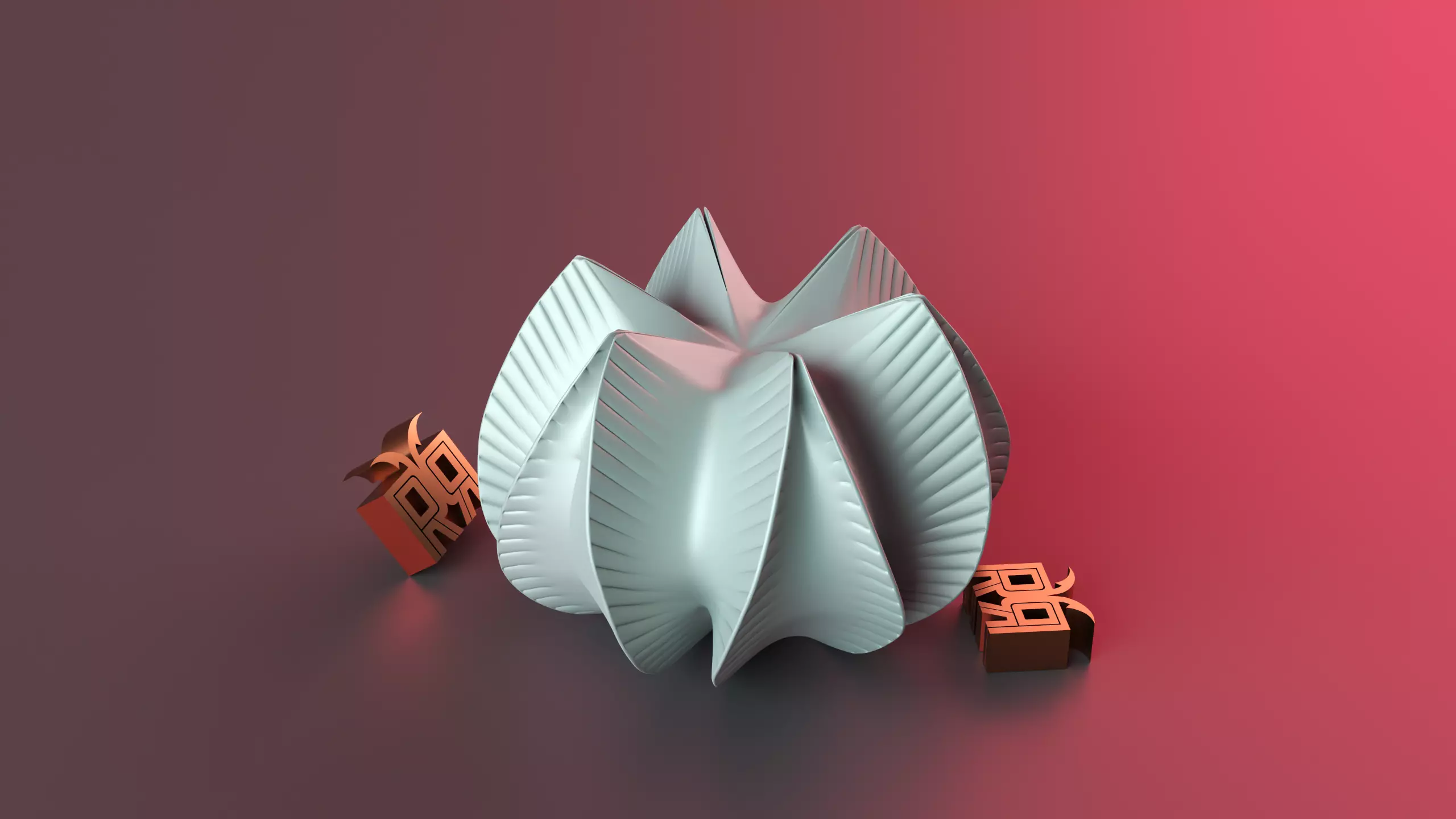 Abstract Art Decorative Wavy Stripe Geometric 3D print model