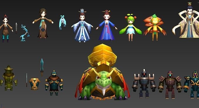 Flower thousand bones characters  monsters   wings 3D model  3D model