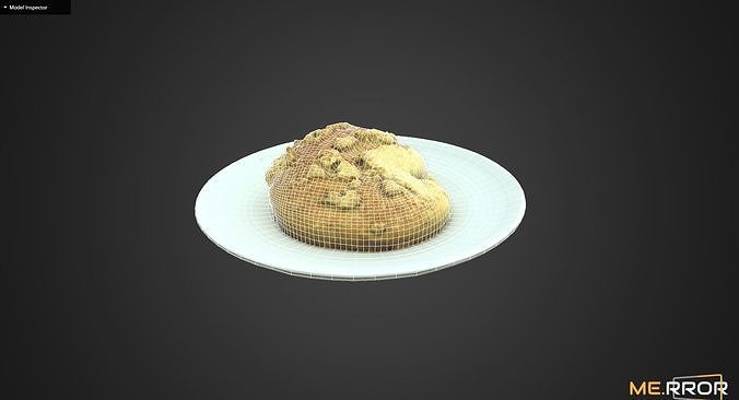 Game Ready Streusel Bread Low-poly 3D model 7