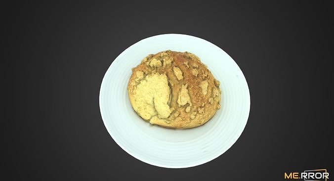 Game Ready Streusel Bread Low-poly 3D model 5