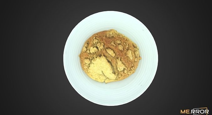 Game Ready Streusel Bread Low-poly 3D model 4
