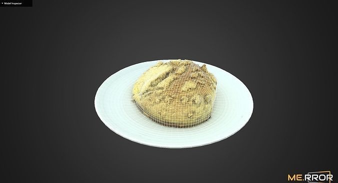 Game Ready Streusel Bread Low-poly 3D model 6