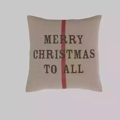Linen-blend cushion cover Merry Christmas