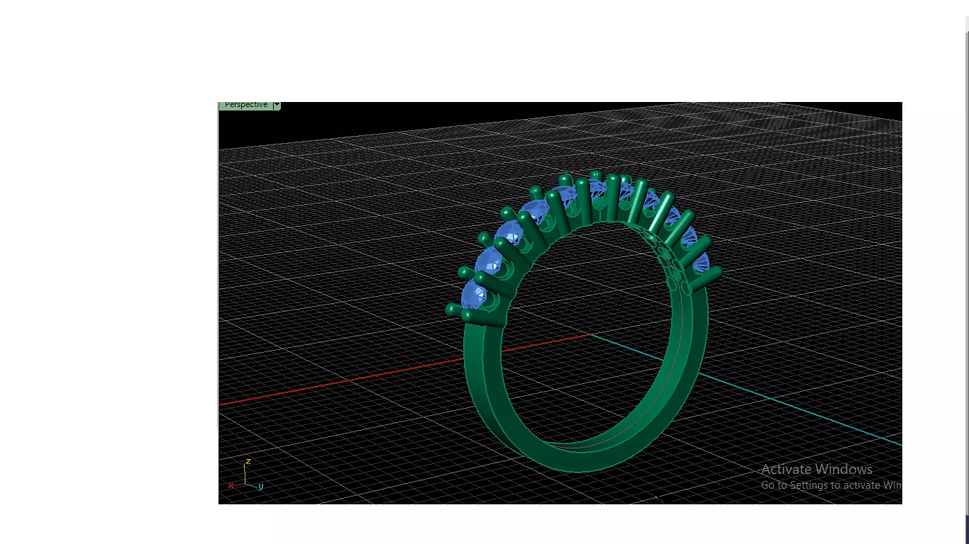 Engagement ring 3D print model_0