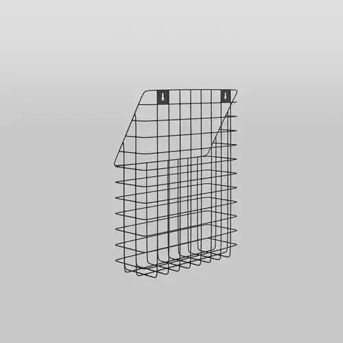 Metal Wall Storage Basket Black