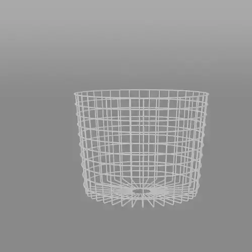 Metal Storage Basket White