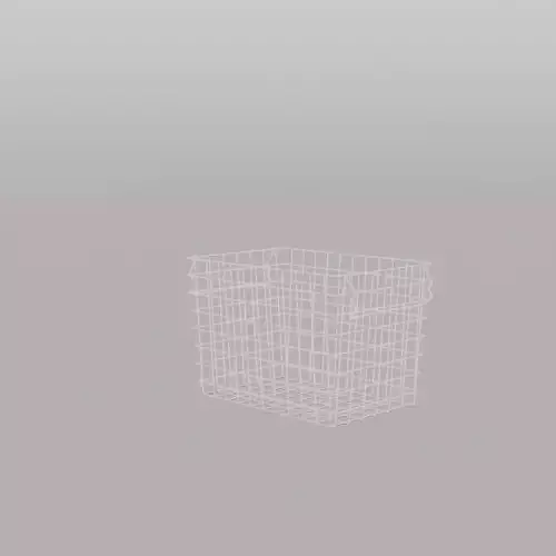 High Metal Storage Basket White