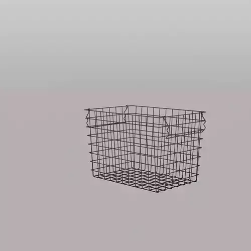 194  High Metal Storage Basket Black