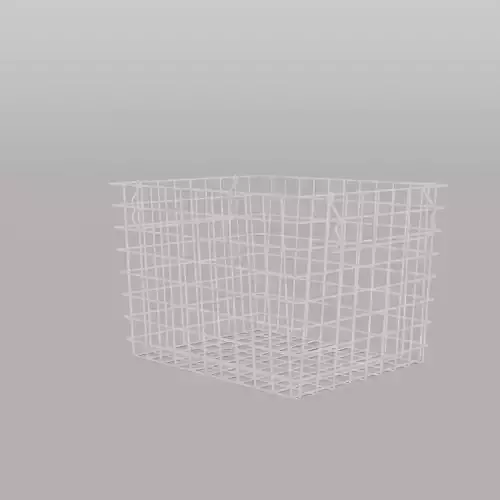 High Metal Storage Basket White