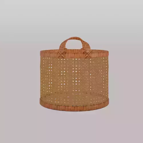 Small Rattan Basket Brown