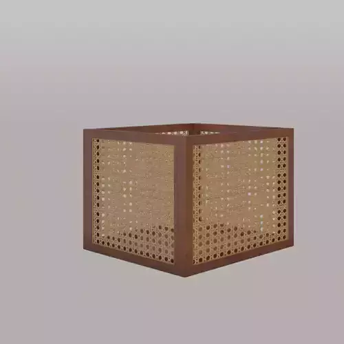 Rattan storage basket Brown