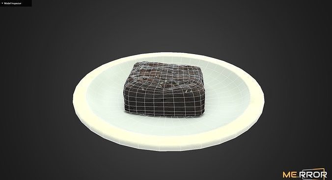 Game Ready Brownie Low-poly 3D model 5