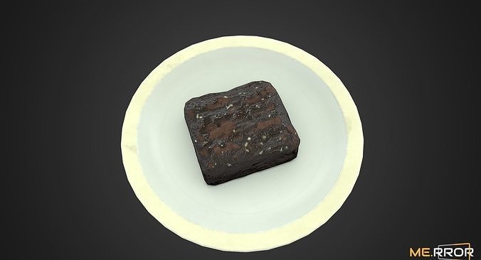 Game Ready Brownie Low-poly 3D model 2