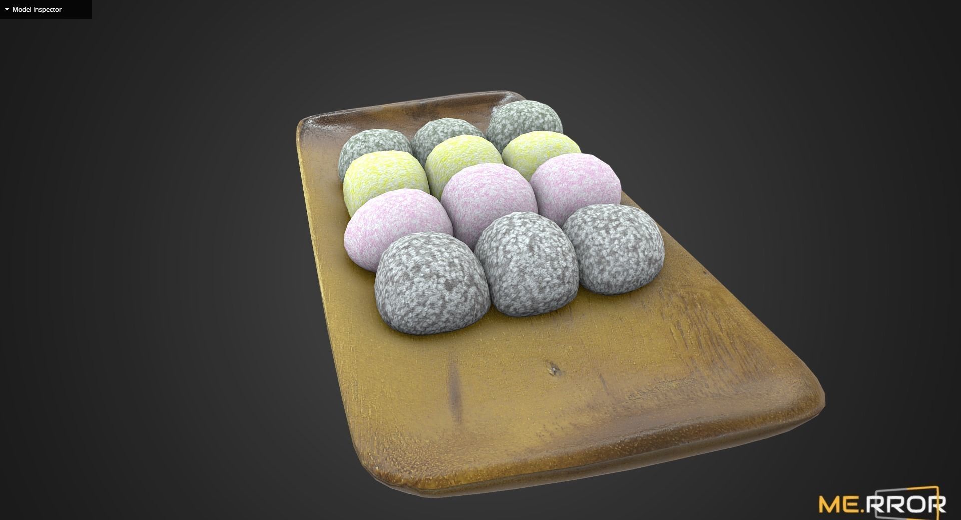 Game Ready Korean Rice Cake Gyengdan 4 Low-poly 3D model_5