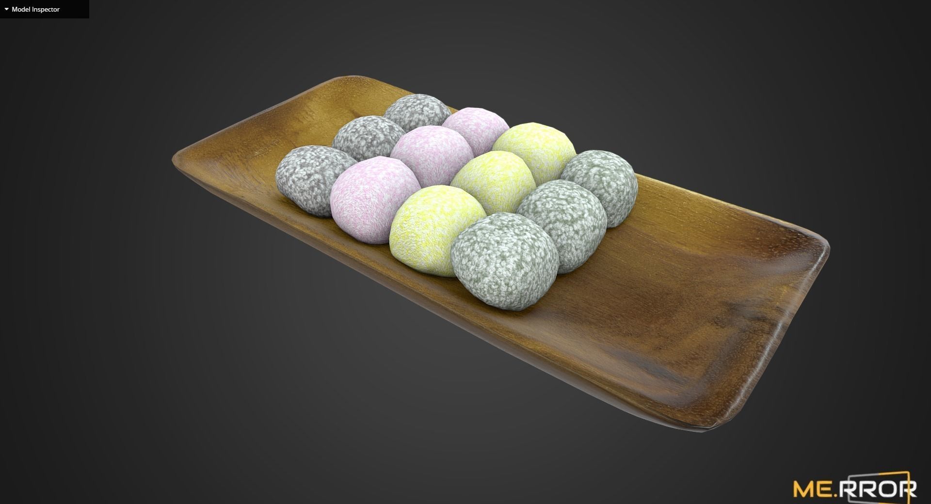 Game Ready Korean Rice Cake Gyengdan 4 Low-poly 3D model_4