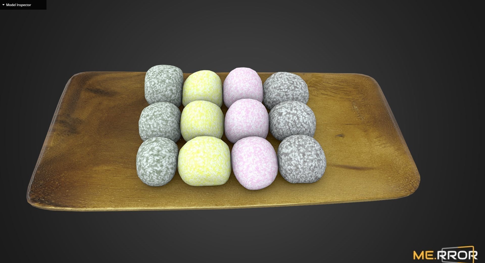 Game Ready Korean Rice Cake Gyengdan 4 Low-poly 3D model_1