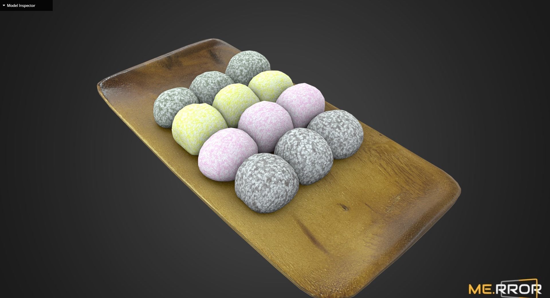 Game Ready Korean Rice Cake Gyengdan 4 Low-poly 3D model_6