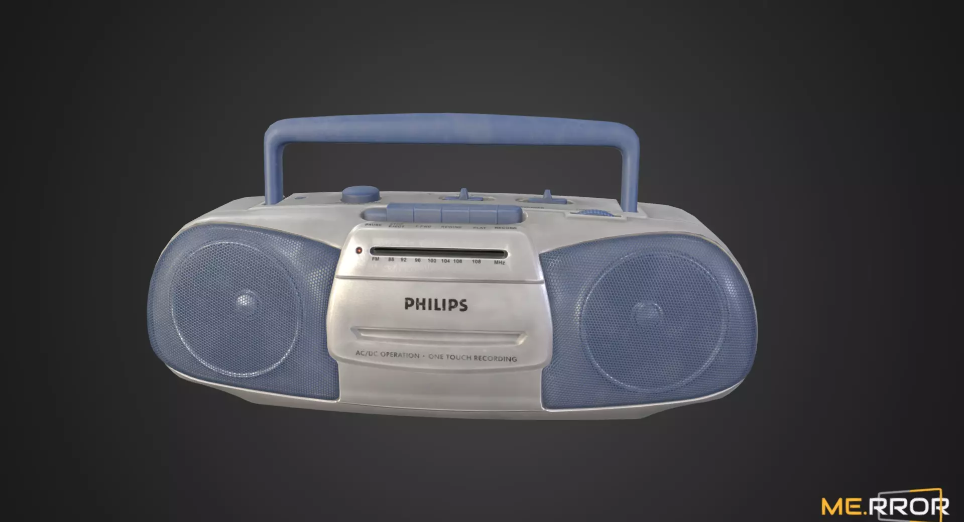 Game Ready Vintage Cassette Radio 3 Low-poly 3D model_0