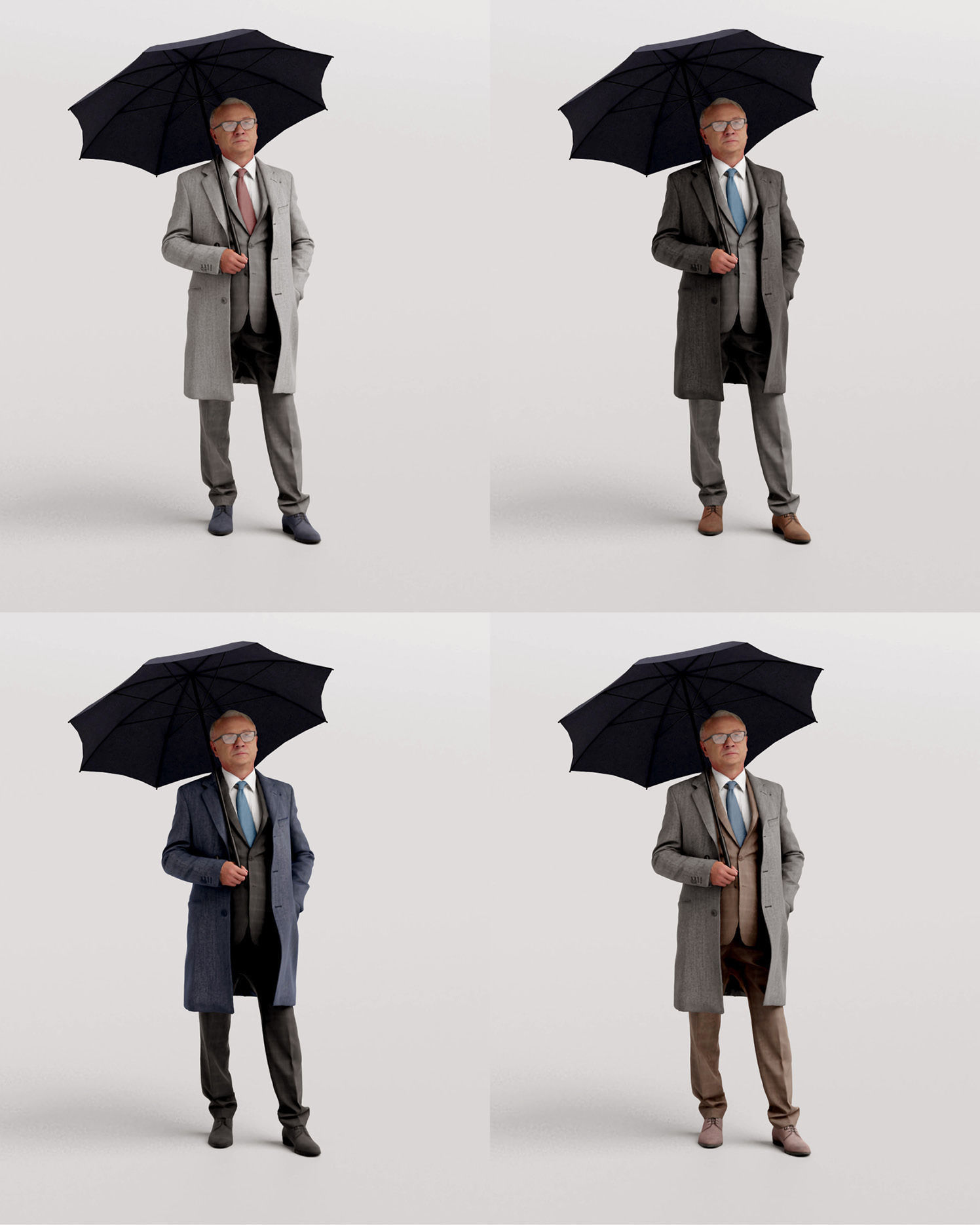 Humano 20-Collection 11 -  WINTER AUTUMN PEOPLE - 20x 3D models  3D model_79