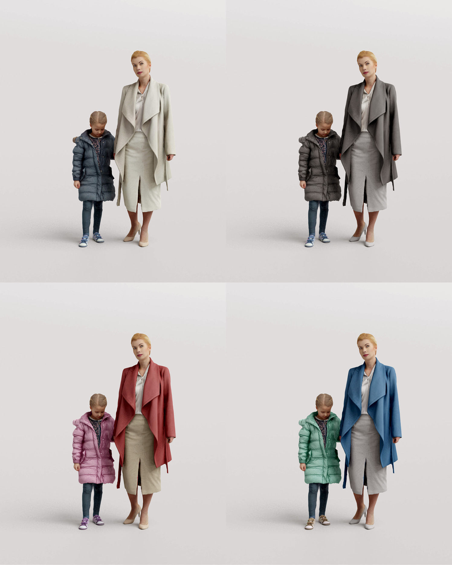 Humano 20-Collection 11 -  WINTER AUTUMN PEOPLE - 20x 3D models  3D model_77