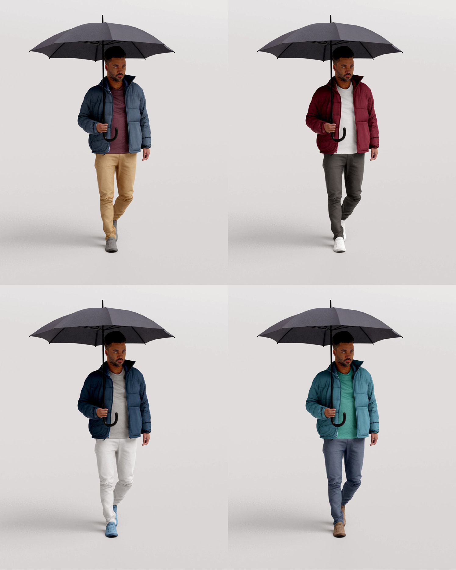 Humano 20-Collection 11 -  WINTER AUTUMN PEOPLE - 20x 3D models  3D model_94