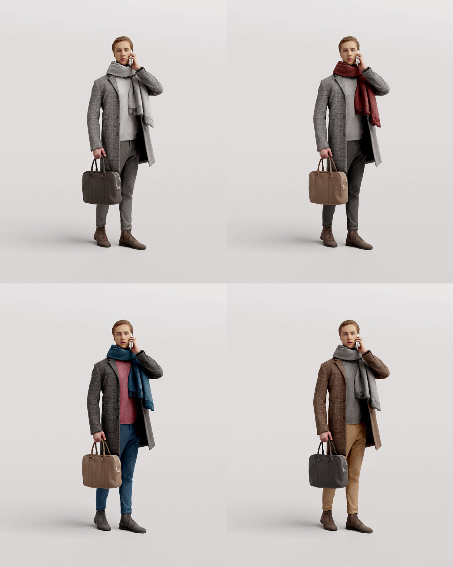 Humano 20-Collection 11 -  WINTER AUTUMN PEOPLE - 20x 3D models  3D model_85