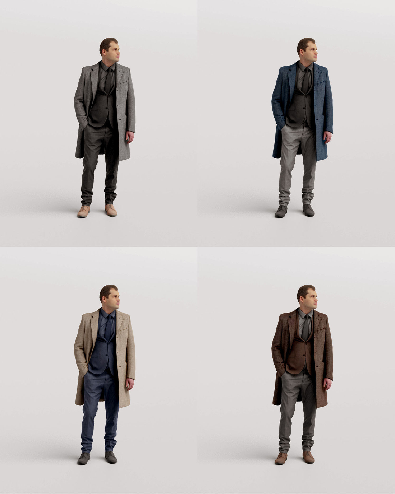 Humano 20-Collection 11 -  WINTER AUTUMN PEOPLE - 20x 3D models  3D model_82