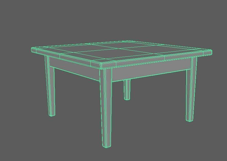 old table 3D model_1