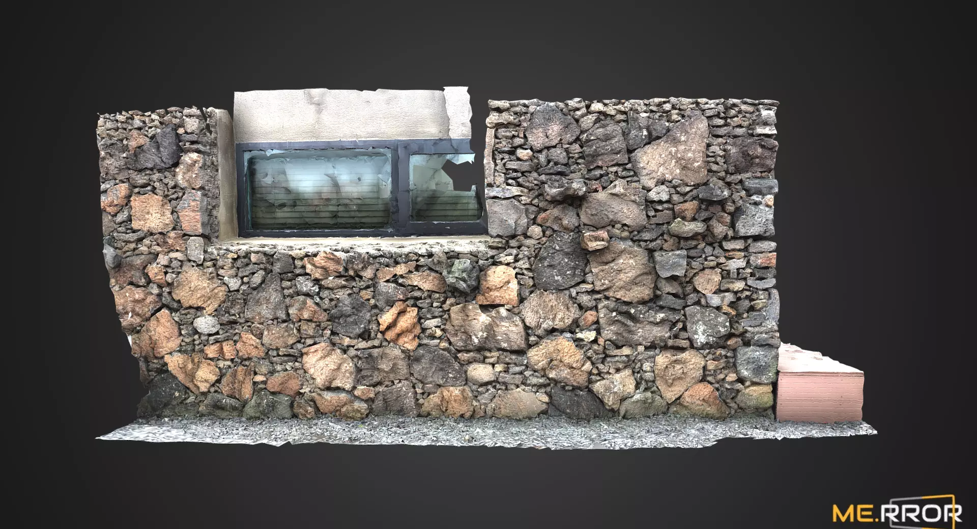 Stone Wall of Jeju Island House 3D model_0