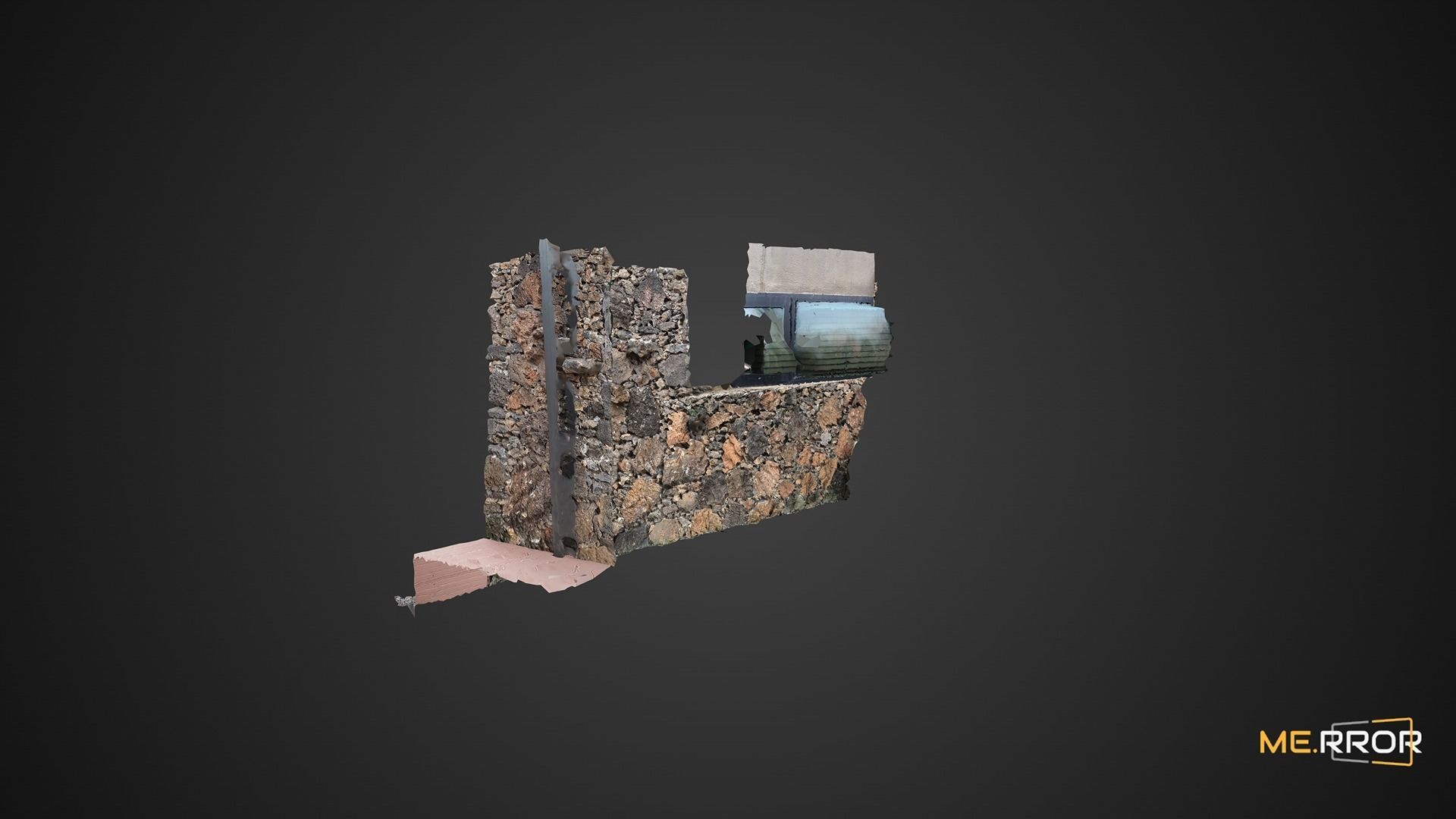 Stone Wall of Jeju Island House 3D model_9