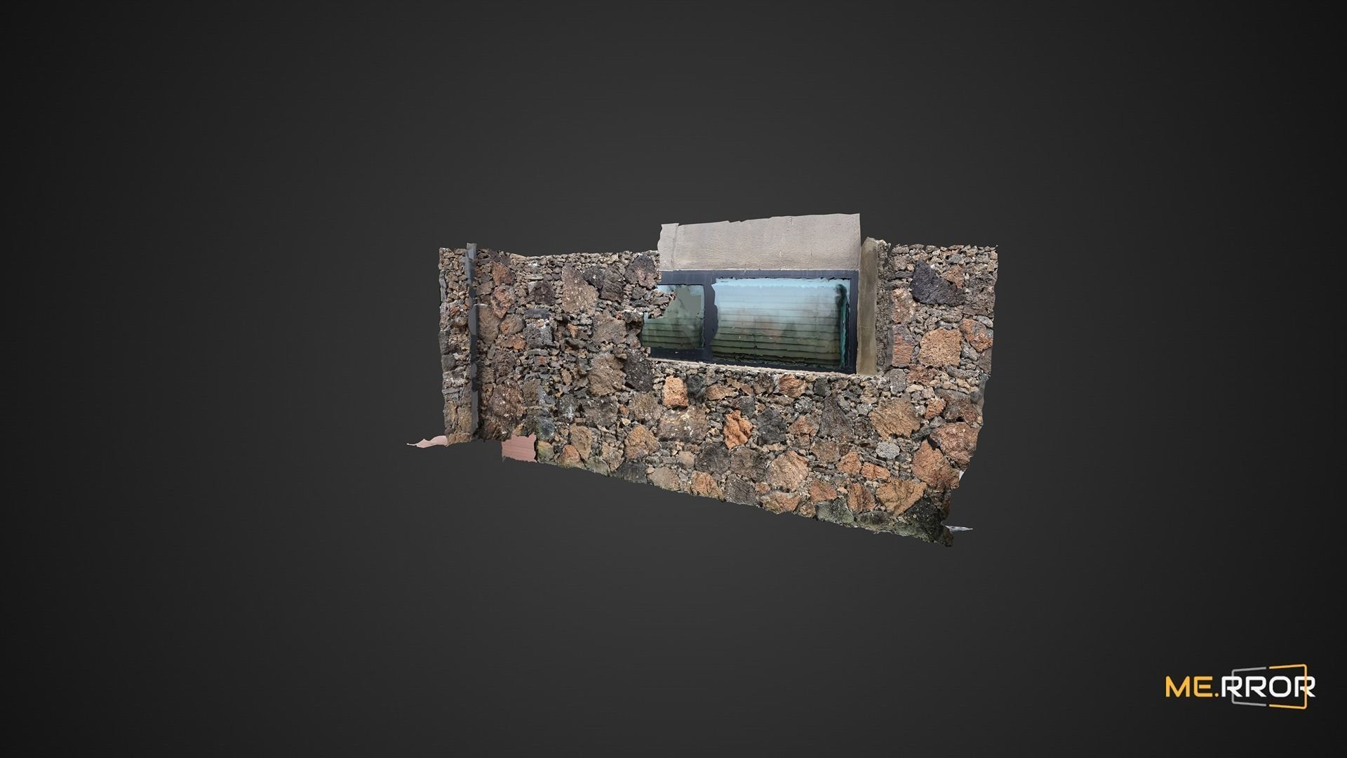 Stone Wall of Jeju Island House 3D model_1